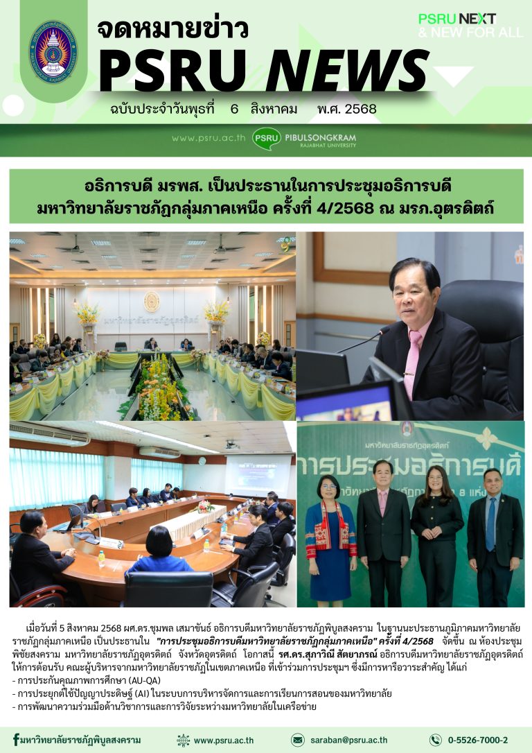 วันที่  6 สิงหาคม 2568